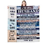 Anniversary Birthday for Husband from Wife, You are My Life Wedding Christmas Blankets Gifts to My Husband, Fleece Blankets Soft Bedding Sofa