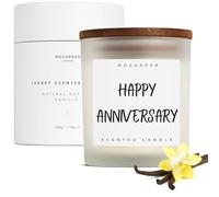 Anniversary Candle Gift, Wedding Anniversary Candle for Her Him, Luxury Vanilla Highly Scented 220g Soy
