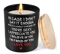 Anniversary Candle Gifts for Him Her, 10 oz Handmade Vanilla Lavender Scented Candle, Birthday Gifts for Women Men, Girlfriend Boyfriend, Husband Wife Gift for Wedding, Christmas