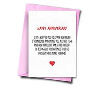 Anniversary Card, Anniversary Day Card, Girlfriend, Boyfriend, Husband, Wife, I Just Wanted You To Know How Much I've Enjoyed Annoying You