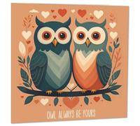 Anniversary Card Cute Owl Always Love You - boyfriend Girlfriend Wife Husband