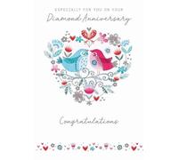 Anniversary Card Diamond 60th Love Birds