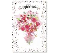 Anniversary Card - Flowers - Size: 7.5" x 5.25" Wedding Anniversary A50M