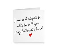 Anniversary Card for Him Her - Lucky Future Red Heart (Future Husband)