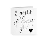 Anniversary Card for Him Her - Years Of Loving You (2 Years)