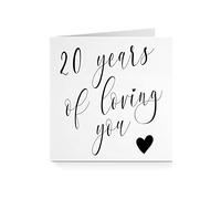 Anniversary Card for Him Her - Years Of Loving You (20 Years)