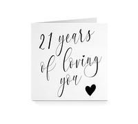 Anniversary Card for Him Her - Years Of Loving You (21 Years)