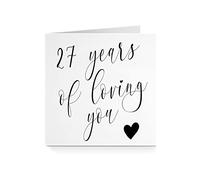 Anniversary Card for Him Her - Years Of Loving You (27 Years)