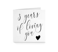 Anniversary Card for Him Her - Years Of Loving You (3 Years)