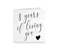 Anniversary Card for Him Her - Years Of Loving You (8 years)