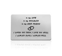 Anniversary Card for Husband Wife to My Love Wallet Card for Men Christmas Birthday Gifts for Him Her Valentines Day Wedding Gifts for Couple Boyfriend Girlfriend