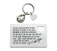 Anniversary Card Gifts for Boyfriend Fiance Husband Engraved Wallet Card for Him Wedding Anniversary Card Christmas Birthday Gifts Valentines Day Gifts for Men