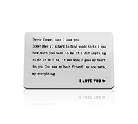 Anniversary Card Gifts for Boyfriend Husband Engraved Wallet Card for Him Valentines Day Gifts Christmas Birthday Gifts I Love You Gifts for Him Fiance