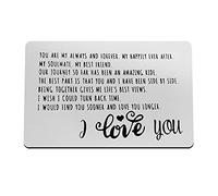 Anniversary Card Gifts for Boyfriend Husband Fiance Engraved Wallet Card for Him Valentines Day Gifts Christmas Birthday Gifts I Love You Gifts for Him Boyfriend