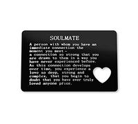 Anniversary Card Gifts for Boyfriend Husband Fiance Engraved Wallet Card for Him Valentines Day Gifts Christmas Birthday Gifts Soulmate Gifts for Him