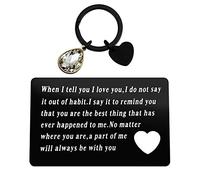 Anniversary Card Gifts for Boyfriend Husband Fiance Engraved Wallet Insert Card for Him Deployment Gifts Christmas Birthday Gifts Valentines Day Gifts for Him