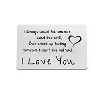 Anniversary Card Gifts for Boyfriend Husband Valentines Day Gifts for Men Engraved Wallet Card for Him Christmas Birthday Gifts Wedding Gifts I Love You Gifts for Boyfriend Fiance