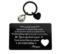 Anniversary Card Gifts for Boyfriend Husband Valentines Day Gifts for Men Engraved Wallet Insert Card for Him Christmas Birthday Gifts I Love You Gifts for Boyfriend Fiance