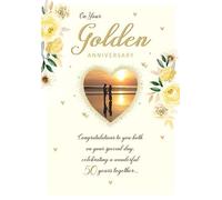 Anniversary Card, On Your Golden Anniversary - 9 x 6 inches - Regal Publishing