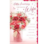 Anniversary Card, To My Beautiful Wife - 12 x 8 inches - Regal Publishing