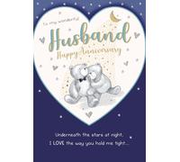 Anniversary Card, To My Wonderful Husband - 9 x 6 inches - Regal Publishing