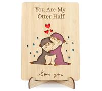 Anniversary Card with Stand, Wedding Anniversary Card for Wife, Husband, Girlfriend, Boyfriend, Wooden 5th Anniversary Present, Handmade Love Cards Birthday Card for Her Him, Valentines Card