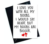 Anniversary Cards, Boobs Card, Husband Cards, Boyfriend Cards, Novelty Card, Funny Cards, Friend Cards Christmas Cards Joke Cards Witty PC76