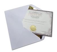 Anniversary Certificate - Luxury Card | Gold Lined Envelope | Gold Love Seal | Certificate of Recognition Gift for Wife, Husband, Girlfriend, Boyfriend, 1st Year Wedding Anniversary