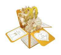 Anniversary Greeting Card 3D Design Vibrant Colors Long-lasting Funny 10th/20th/50th Wedding Anniversary Pop Up Card (Color : 20th)