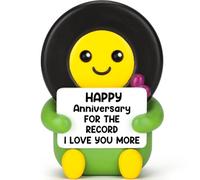Anniversary Her Him Gifts for Boyfriend Girlfriend Husband Wife Music Lover For the Record Card Figurine Decor 1 2 5 10 25 50 Years Anniversary Couple Gifts for BF Women Men Valentine's Day Christmas
