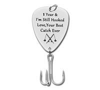 Anniversary Hook for Him Her Fisherman Gifts for Husband Boyfriend Fishing Lure Gifts First Year Gift Wedding 1st Year Anniversary Hook Valentine's Day Birthday Gift