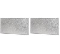 Anniversary House 10-inch Cake Board for Yule Log Silver, Pack of 2, Loaf Drum, Individually Wrapped, Sturdy Fibre Square Cake Board, LCW10S