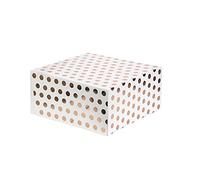 Anniversary House 12 pack of 10-inch Rose Gold Cake Boxes, Polka Dot Foil Print, each box measures12.7 x 26 x 26 CM, J102AMZ