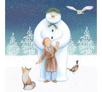 Anniversary House 20 Pack Official The Snowman™ Woodland Friends Lunch Napkins 3ply | Christmas | Disposable Paper Napkins for Table Decoration or decoupage| Festive Party Serviettes 33 x 33cm | PJ038