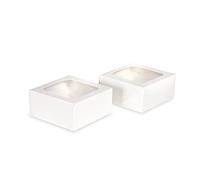 Anniversary House 24 pack of Treat Cake Boxes White, Cookie, Tray Bake, Cake and Brownie Box, Sturdy Strong and Thick Card, Easy Pop-Up Assembly, each box is 7.5 x 16 x 16 CM, J152AMZ
