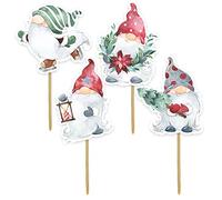 Anniversary House 2pcs Snowman With Lamp Resin Cake Topper - Silver Merry Christmas Motto Toppers Design - Reusable Festive Cake Decorations for Christmas, Yule Logs, Parties & Gifts