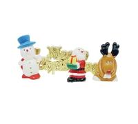 Anniversary House 4pcs Fun Christmas Character Cake Decorating Kit Christmas Cake Decorations, Christmas Cake Toppers, Yule Log Decorations, Traditional Non-Edible Decorations, BX119 UK
