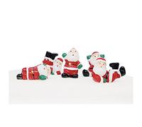 Anniversary House 5pcs Fun Santa Plastic Cake Topper Picks Christmas Cake Decorations, Christmas Cake Toppers, Yule Log Decorations, Traditional Non-Edible Decorations, BX163 UK