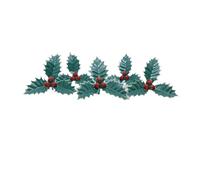 Anniversary House 5pcs Holly & Berries Plastic Cake Topper Picks Green/RedChristmas Cake Decorations, Christmas Cake Toppers, Yule Log Decorations, Traditional Non-Edible Decorations, BX052 UK