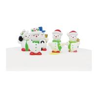 Anniversary House 5pcs Snowmen Plastic Cake Topper Picks Christmas Cake Decorations, Xmas Toppers, Yule Log Decoration, Snowman Traditional Non-Edible Decorations, BX162 UK