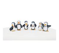 Anniversary House 6pcs Penguin Plastic Cake Topper Picks Christmas Cake Decorations, Christmas Cake Toppers, Yule Log Decorations, Traditional Non-Edible Decorations, BX311 UK