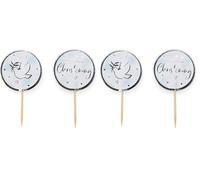 Anniversary House Blue On Your Christening Cupcake Toppers (Pack of 2)