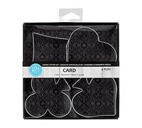 Anniversary House Card Night Cookie Cutter Set, Silver, Ranging from 8.3-9.5cm (3.25-3.75"), Ranging from 8.3-9.5cm (3.25-3.75")