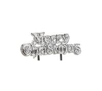Anniversary House Christmas Cake Topper Silver (One Size)