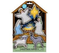 Anniversary House Christmas Nativity Cookie Cutter Set - 7 Tin-Plated Stainless Steel Cutters for Christmas Baking, Icing, Fondant, Marzipan, Crafts - Dishwasher Safe, Deep Cut Design