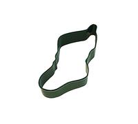 Anniversary House Christmas Stocking Cookie Cutter, Round, 11.4cm, Green Poly-Resin Coated Christmas Cookie Cutter for Baking, K1135/G