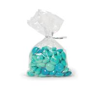 Anniversary House Clear BOPP Small Cellophane Bags, 7.5 x 12.5cm, Pack of 20, Including Twist Ties, Treat Bags, Candy Bags, Sweetie Bags for gifting, M575