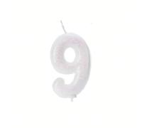 Anniversary House Colourful Iridescent Glitter Candle, Number 9, 9th Birthday Cake Topper, 7 Centimeters, AHC01/9