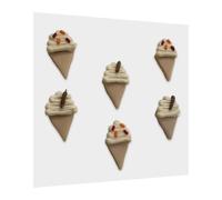 Anniversary House Cornish Ice cream flavoured and shaped Sugarcraft Toppers, cake decorations, cupcake toppers, SFF101