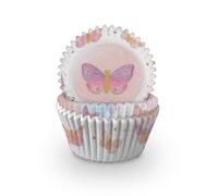 Anniversary House Cupcake Cases - 60 Butterfly Cupcake Cases for Baking - Butterfly Baking Cups in Heavy Duty Greaseproof Paper for Birthday, Babyshower, Gender Reveals and More J220